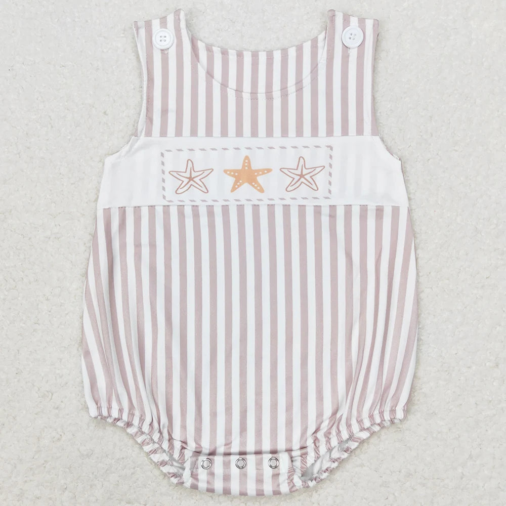 Boutique Baby Infant Boys Crabs Short Sleeve Rompers Spring Summer Toddler Boys Rompers Fashion Kids Baby Onesie Boys Jumpsuits