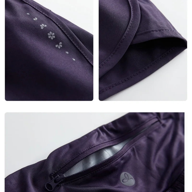 DRUR Running Short Women Gym Shorts 2 in 1Elastic Waist Shorts With Pocket Female Tennis Sportswear Fitness Clothes Jogger Pant