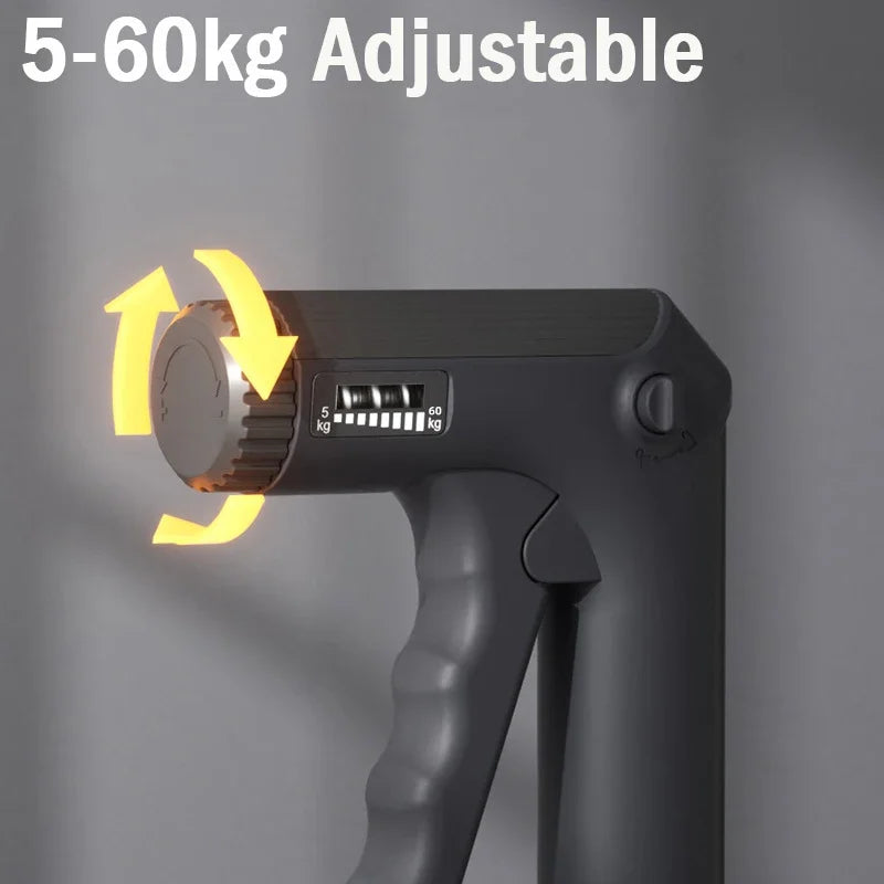 5-60kg Adjustable Hand Grip With Five Finger Trainer Strengthener Handgrip Trainer With Counter Wrist Forearm And Hand Exerciser