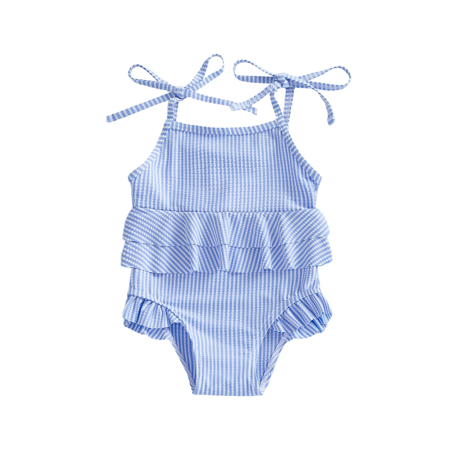 Adorable Baby Girl Floral Print Swimsuit with Bow Detail Adjustable Straps Ruffled Swimwear for Summer Beach Pool Party