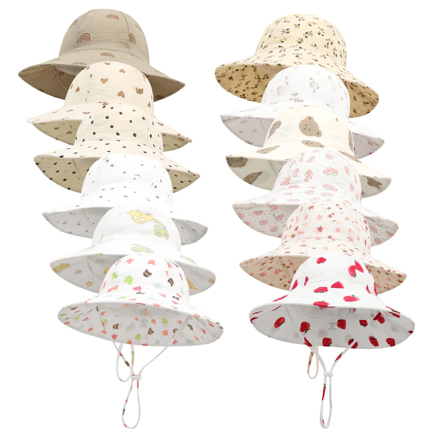 Newborn Boys Girls Bucket Hat Summer Kids Toddler