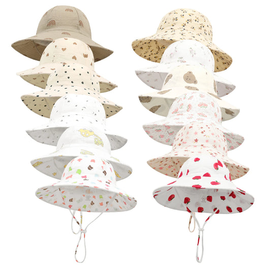 Newborn Boys Girls Bucket Hat Summer Kids Toddler