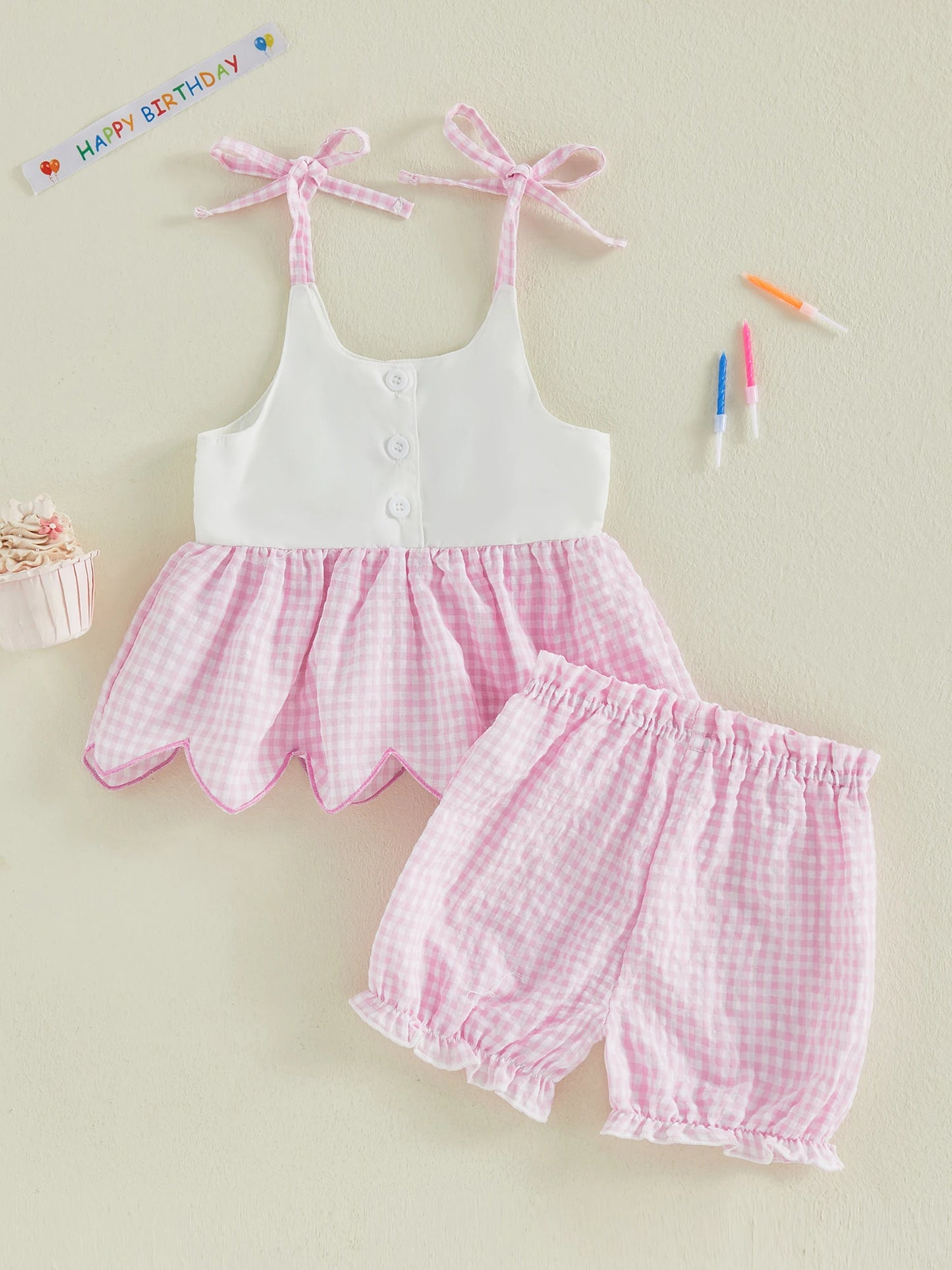 Cute Baby Girls 1st Birthday Summer Romper