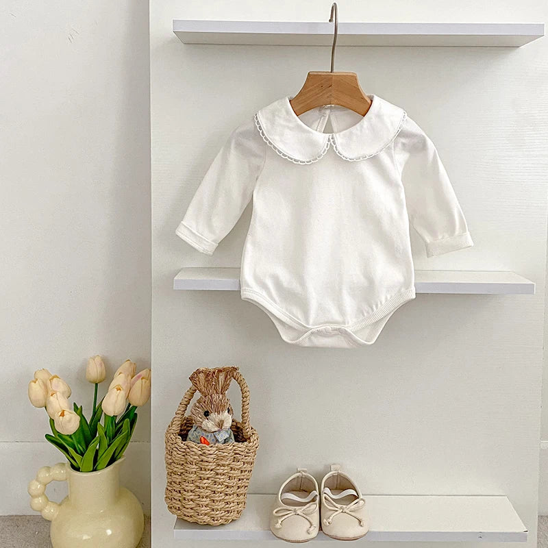 White Baby Romper
