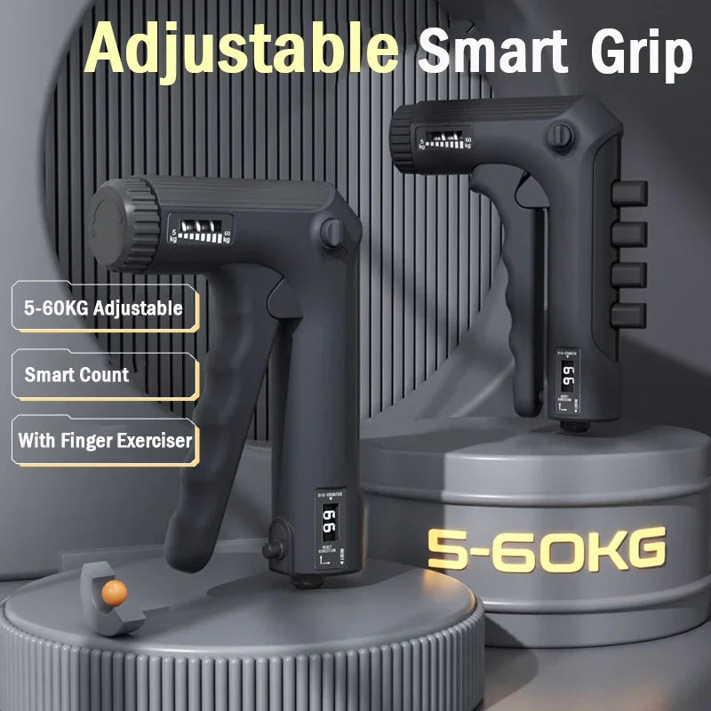 5-60kg Adjustable Hand Grip With Five Finger Trainer Strengthener Handgrip Trainer With Counter Wrist Forearm And Hand Exerciser